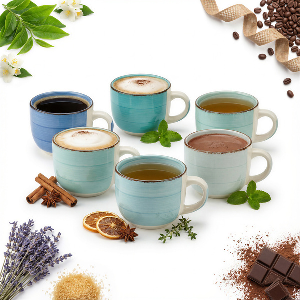 KUBEK ceramiczny 475 ml LINIA ZESTAW 6 szt