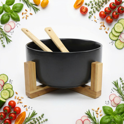 MISKA PÓŁMISEK PORCELANOWA SALATERKA BAMBUS