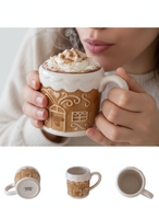 KUBEK DO GORĄCEJ CZEKOLADY BIAŁY 400 ML BŁYSZCZĄCY DO PICIA ZMYWARKA 10×9,5