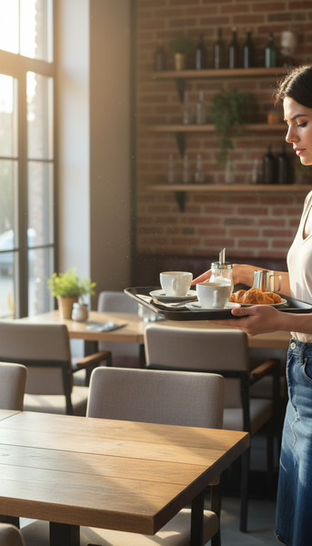 TACA KELNERSKA KUCHENNA CZARNA ANTYPOŚLIZGOWA Z TWORZYWA 41,5×30,5×2 CM