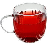 SZKLANKA KUBEK SZKLANY DO KAWY I HERBATY 333 ml 8,9 cm PRZEZROCZYSTY