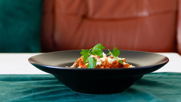 TALERZ GŁĘBOKI DO ZUPY OBIADOWY TALERZ DO MAKARONU CZARNY 24 CM