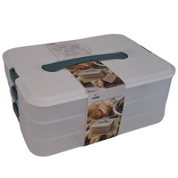 POJEMNIKI ORGANIZER PUDEŁKO POZIOMOWE DO PIEROGÓW WĘDLIN SERÓW ZESTAW 3W1