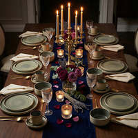 SERWIS OBIADOWYO KAWOWY 30 EL. DLA 6 OSÓB FILIŻANKI DO KAWY SZARY CERAMIKA