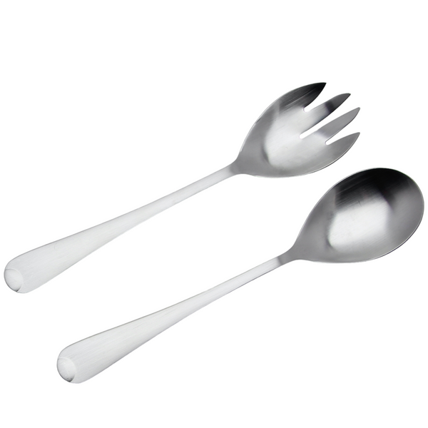 ŁYŻKI DŁUGIE SZTUĆCE DO SAŁAT SAŁATEK WIDELEC ŁYŻKA ZESTAW 2SZT SREBRNE