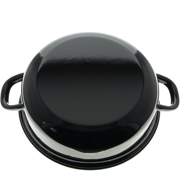 GARNEK EMALIOWANY CZARNA EMALIA 28CM 4.5L BIGOS