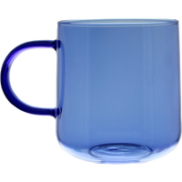 SZKLANKA SZKLANA KUBEK DO KAWY I HERBATY 310 ml. 8,7 cm BŁĘKIT