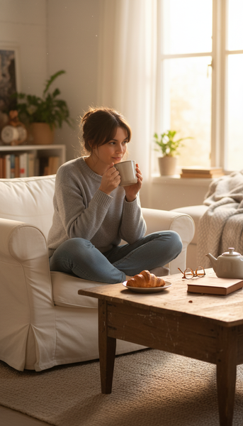 KUBKI DO KAWY HERBATY KUBEK ZESTAW 6 SZT BEŻOWO SZARE 350 ML Ø 9,5 CM