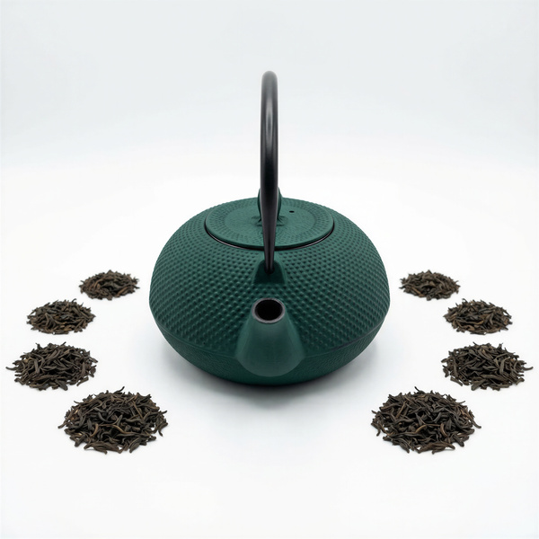 CZAJNIK ŻELIWNY IMBRYK 1.8L DUŻY ZIELONY DO HERBATY + ZAPARZACZ STALOWY