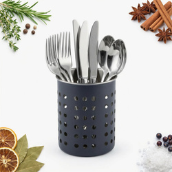 POJEMNIK NA SZTUĆCE ORGANIZER KOSZYK CZARNY STAL