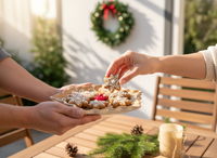 PATERA TALERZ ŚWIĄTECZNY DO PIERNIKÓW I SERWOWANIA DAŃ  21×16 CM CERAMIKA