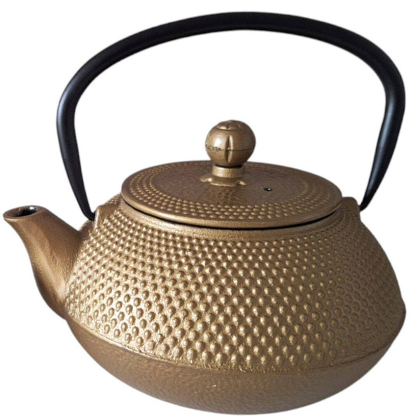 CZAJNIK IMBRYK ŻELIWNY 0,8L ZAPARZACZ SITKO DO HERBATY +2 CZARKI +PODKŁADKA