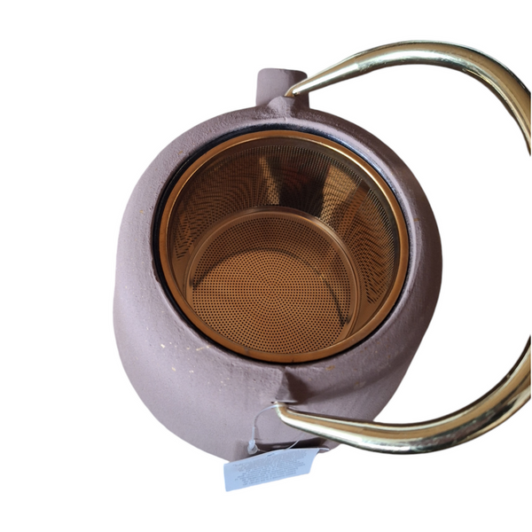 CZAJNIK IMBRYK ŻELIWNY 1L ZAPARZACZ SITKO STALOWE DO HERBATY +4 CZARKI