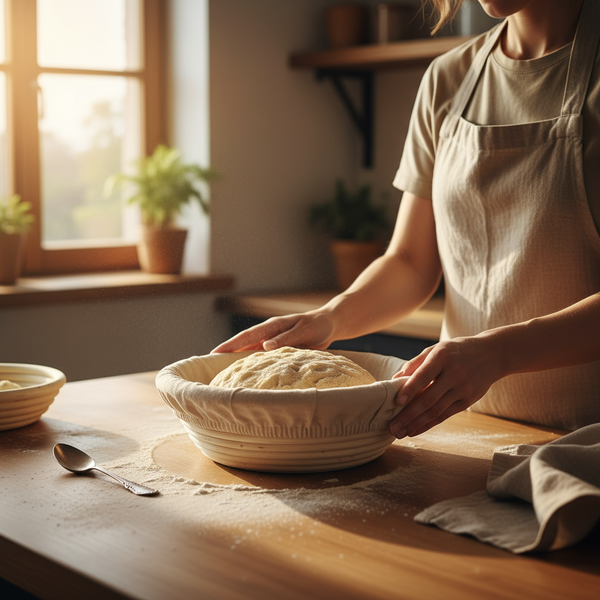 KOSZYK RATAN FORMA DO WYRASTANIA CIASTA NA CHLEB 21 CM + WOREK