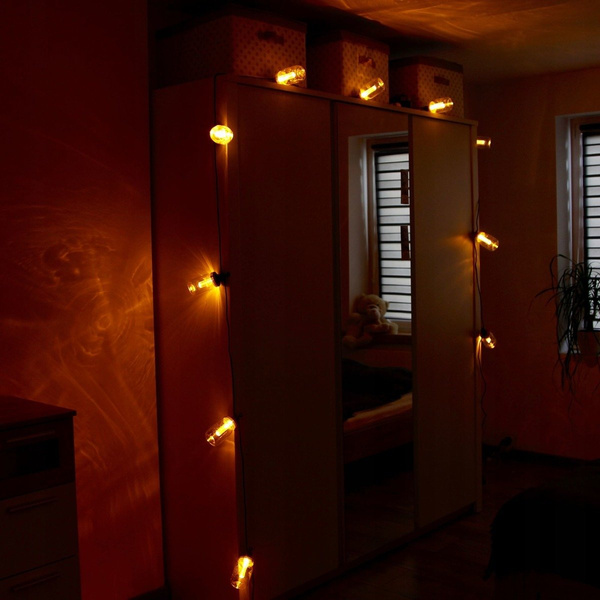 LAMPKI OGRODOWE ŻARÓWKI ŁAŃCUCH LED GIRLANDA 230V