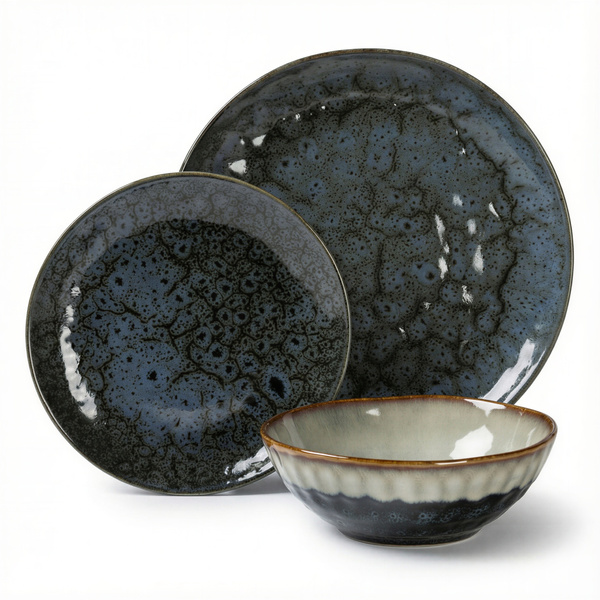 SERWIS OBIADOWY KOMPLET TALERZY 18EL. ZASTAWA OBIADOWA ZESTAW NA 6 OSÓB