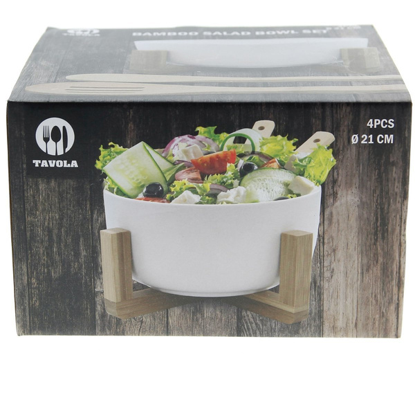 MISKA PÓŁMISEK PORCELANOWA SALATERKA BAMBUS