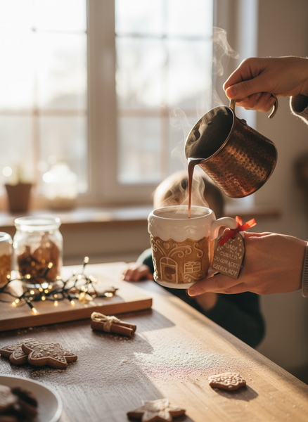 KUBEK DO GORĄCEJ CZEKOLADY BIAŁY 400 ML BŁYSZCZĄCY DO PICIA ZMYWARKA 10×9,5