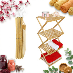 REGAŁ PÓŁKA BAMBUSOWA SKŁADANA ŁAZIENKOWA