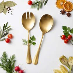 ŁYŻKI DO SAŁATEK SAŁATY ZESTAW 2 el.ZŁOTE