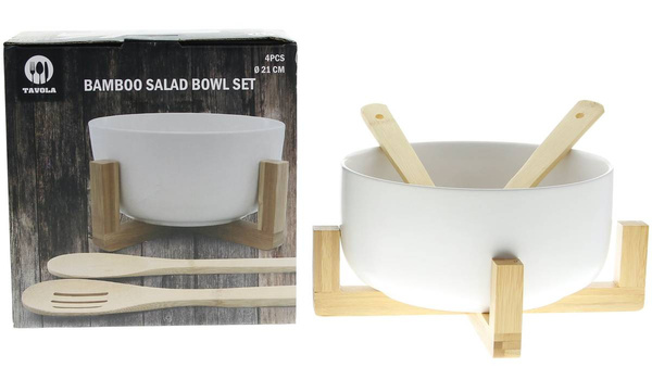 MISKA PÓŁMISEK PORCELANOWA SALATERKA BAMBUS