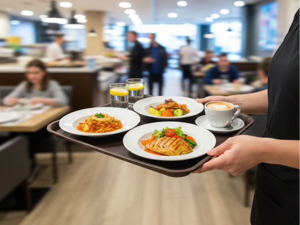 TACA KUCHENNA KELNERSKA ANTYPOŚLIZGOWA BRĄZOWA PROSTOKĄTNA 45,5×35,5×2 cm