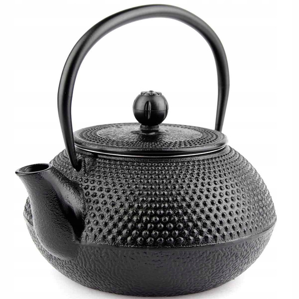 CZAJNIK IMBRYK ŻELIWNY 0.8L ZAPARACZ DO HERBATY + 2 CZARKI PODKŁADKA ŻELWNA