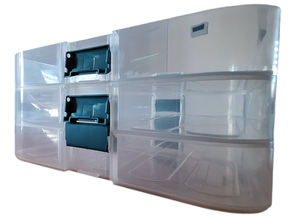 POJEMNIKI ORGANIZER PUDEŁKO POZIOMOWE DO PIEROGÓW +2 WYKRAWACZE PIEROŻNICE