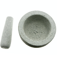 MOŹDZIERZ KUCHENNY Z TŁUCZKIEM SOLIDNY KAMIENNY GRANITOWY 14,5 cm MASYWNY