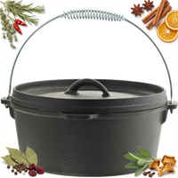 KOCIOŁEK GARNEK ŹELIWNY GAR MYŚLIWSKI Z POKRYWKĄ