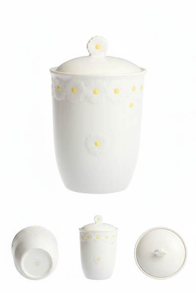 POJEMNIK ORGANIZER NA ŻYWNOŚĆ ARTYKUŁY SYPKIE CERAMICZNY 16CM DAISY LINE