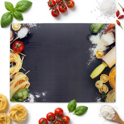 DESKA KUCHENNA SZKLANA 40X30 CM ZE WZOREM DO KROJENIA