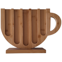 STOJAK NA 24 KAPSUŁKI DO KAWY NESPRESSO BAMBUSOWY STOJACZEK 5 RZĘDÓW