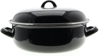 GARNEK EMALIOWANY CZARNA EMALIA 28CM 4.5L BIGOS