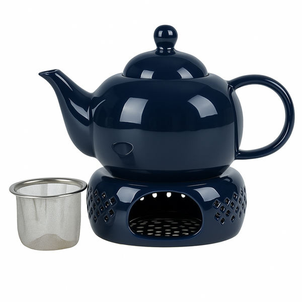 DZBANEK APARZACZ CERAMICZNY DO HERBATY 1L Z PODWÓJNYM FILTREM I SITKIEM