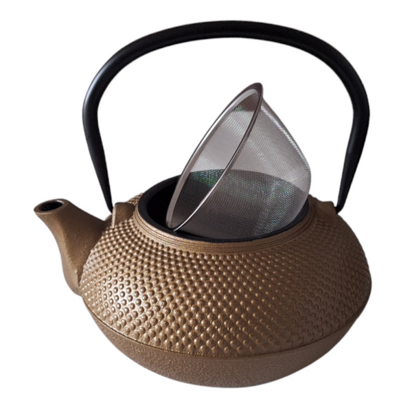 CZAJNIK ŻELIWNY 1,5L IMBRYK 4x CZARKI PODKŁADKA ZAPARCZ DO HERBATY SITKO