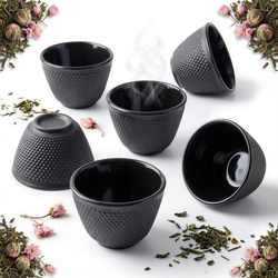 ŻELIWNE 6x CZARKI FILIŻANKI DO HERBATY KOMPLET