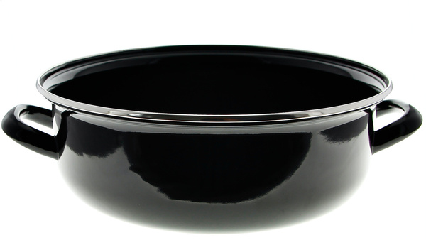 GARNEK EMALIOWANY CZARNA EMALIA 28CM 4.5L BIGOS