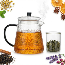DZBANEK SZKLANY ZAPARZACZ DO HERBATY Z FILTREM 1L DZBANEK DO WODY KAWY HOT