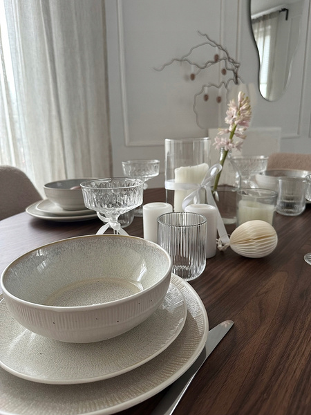 ŻAROODPORNY KUBEK ryflowany bez ucha SZKLANKA JUSTINE 400 ml long drink