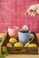 KUBEK ceramiczny LOTUS 360 ml pastelowy RÓŻOWY