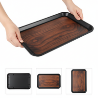 TACA KELNERSKA KUCHENNA CZARNA PROSTOKĄTNA 41,5×30,5cm DO SERWOWANIA