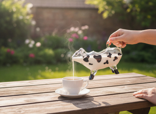 MLECZNIK DZBANEK SZKLANY KROWA DO MLEKA ŚMIETANKI SOSU KRÓWKA 120 ML