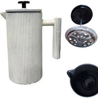 ZAPARZACZ ŻELIWNY TŁOKOWY STALOWE SITKO DO HERBATY KAWY ZIÓŁ DZBANEK 0.8L