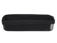 KOSZYK METALOWY CZARNY NA CHLEB PIECZYWO + WKŁAD Z TKANINY 40x13x9,5 cm