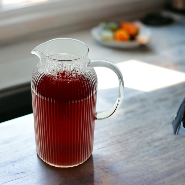 DZBANEK SZKLANY KARAFKA 1.8L NA WODĘ SOK HERBATĘ KAWE HOT 22,7 cm