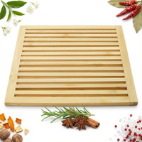 PODSTAWKA BAMBUSOWA POD GORĄCY GARNEK CZAJNIK PODKŁADKAD REWNIANA 20x20 cm