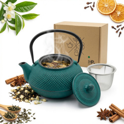 IMBRYK ZAPARZACZ ŻELIWNY Z SITKIEM DO ZIÓŁ HERBATY CZAJNIK 1.5 L ŻELIWO