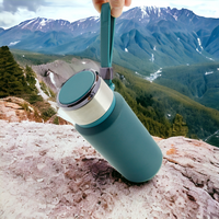 TERMOS KUBEK TERMICZNY PODRÓŻNY STALOWY 650 ml  DO KAWY HERBATY WODY +SITKO