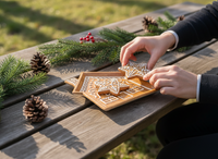 TALERZ PATERA ŚWIĄTECZNYA DO PIERNIKÓW I SERWOWANIA DAŃ 25X 21cm CERAMIKA